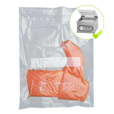 Sac sous vide biodégradable lisse